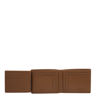 Cognac Bifold Leather Mens Wallet