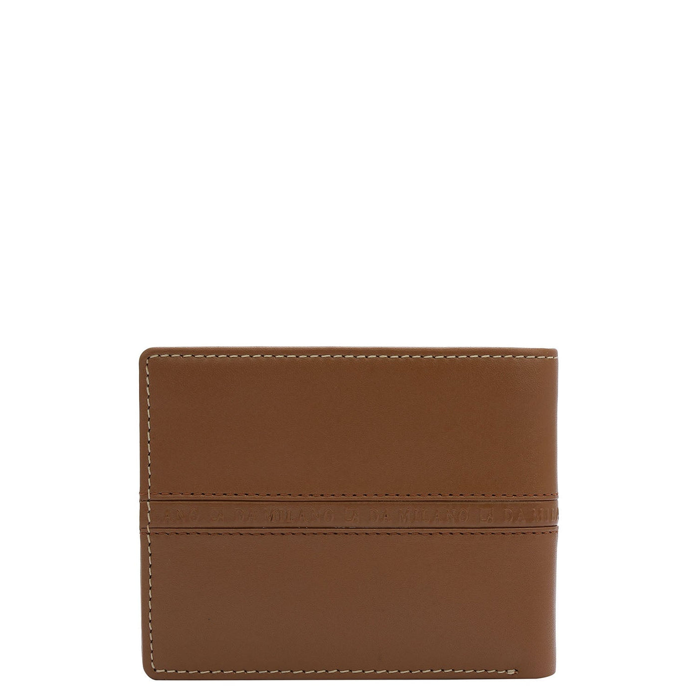 Cognac Bifold Leather Mens Wallet