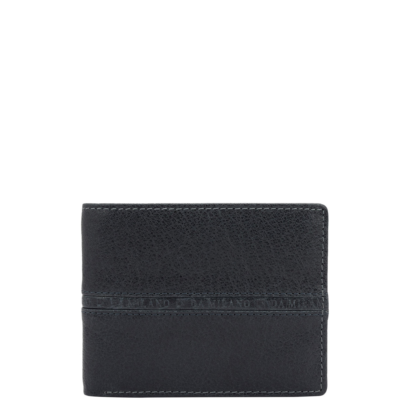 Navy Bifold Leather Mens Wallet