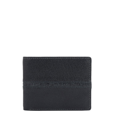 Navy Bifold Leather Mens Wallet