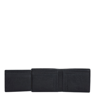 Navy Bifold Leather Mens Wallet