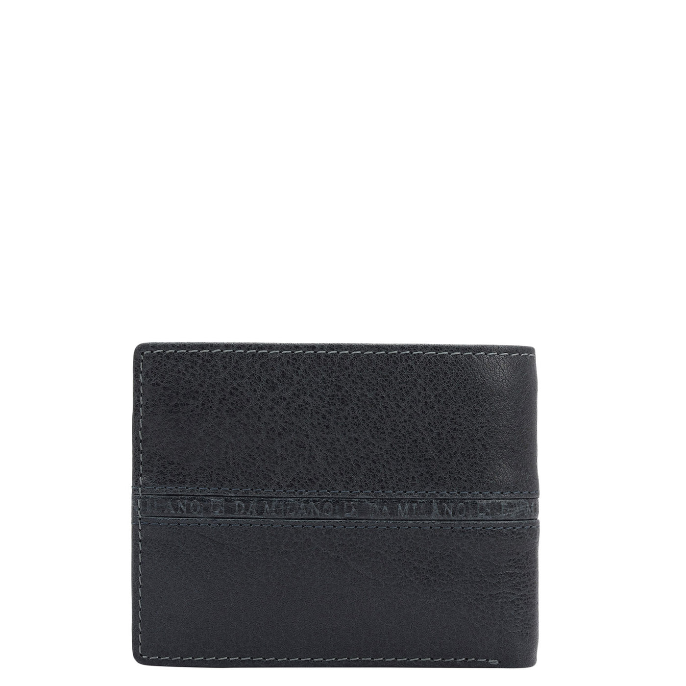 Navy Bifold Leather Mens Wallet