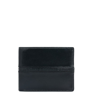 Blue Bifold Leather Mens Wallet