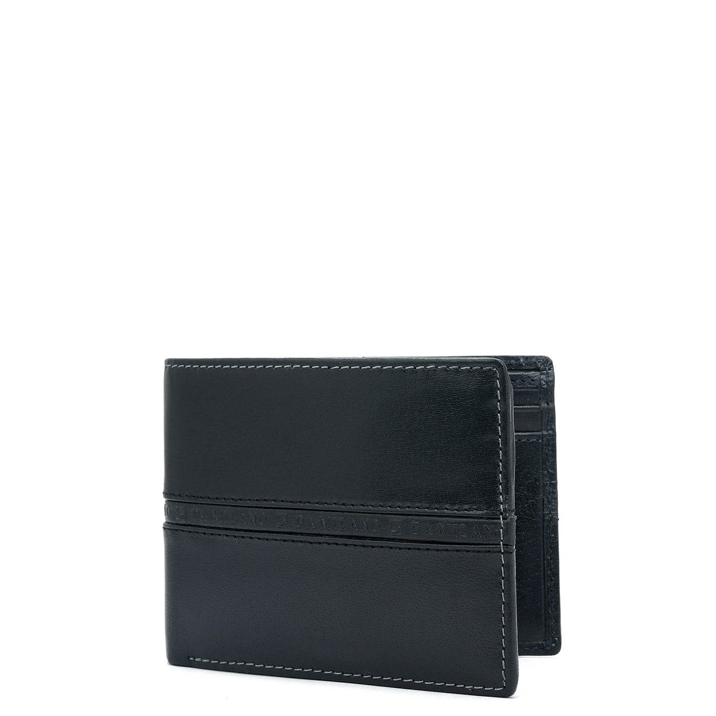 Blue Bifold Leather Mens Wallet