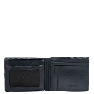 Blue Bifold Leather Mens Wallet