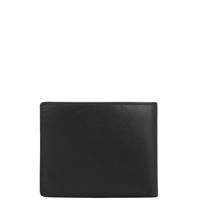 Black Bifold Leather Mens Wallet