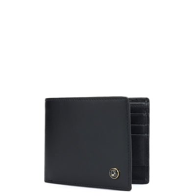 Black Bifold Leather Mens Wallet