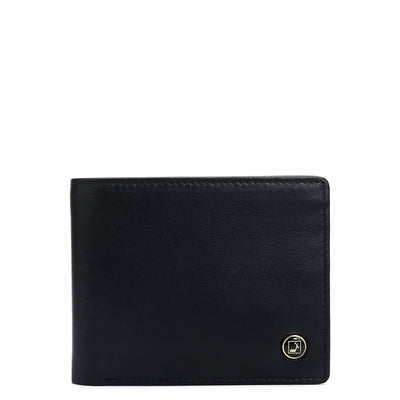 Black Bifold Leather Mens Wallet