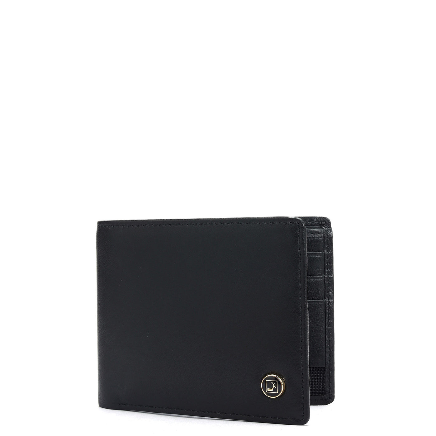 Black Bifold Leather Mens Wallet