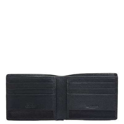 Black Bifold Leather Mens Wallet