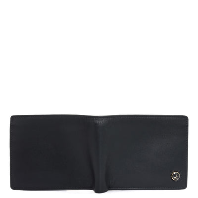 Black Bifold Leather Mens Wallet