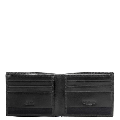 Black Bifold Leather Mens Wallet