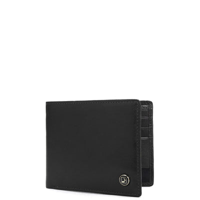 Black Bifold Leather Mens Wallet