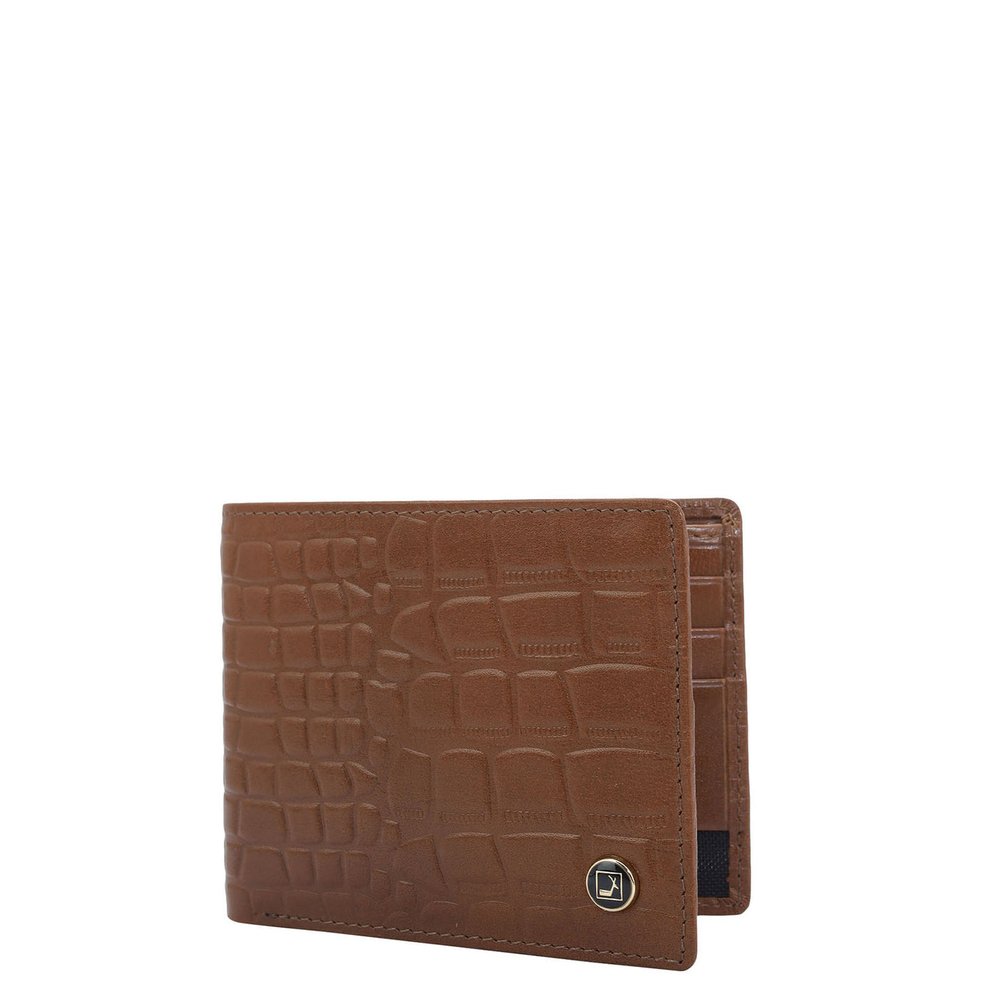 Cognac Bifold Leather Mens Wallet