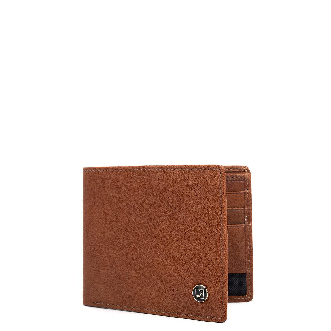 Cognac Bifold Leather Mens Wallet