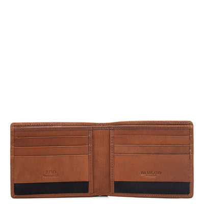 Cognac Bifold Leather Mens Wallet