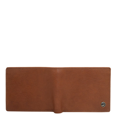 Cognac Bifold Leather Mens Wallet