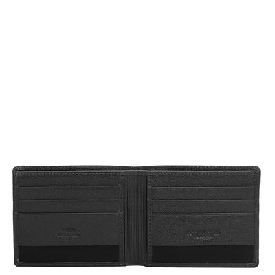 Black Bifold Leather Mens Wallet