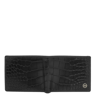 Black Bifold Leather Mens Wallet