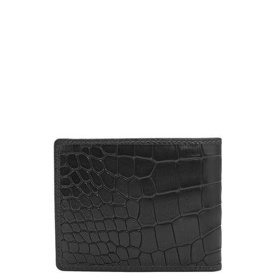 Black Bifold Leather Mens Wallet