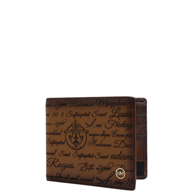 Cognac Bifold Leather Mens Wallet