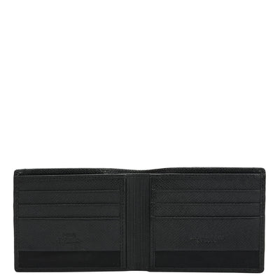 Black Bifold Leather Mens Wallet