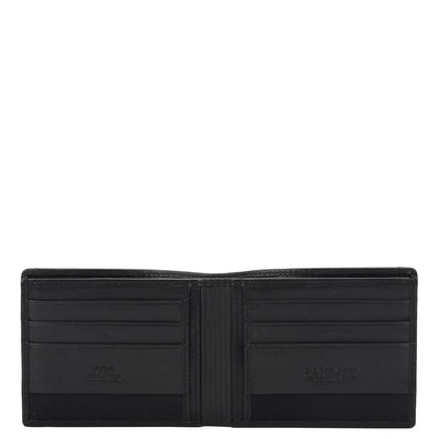 Black Bifold Leather Mens Wallet