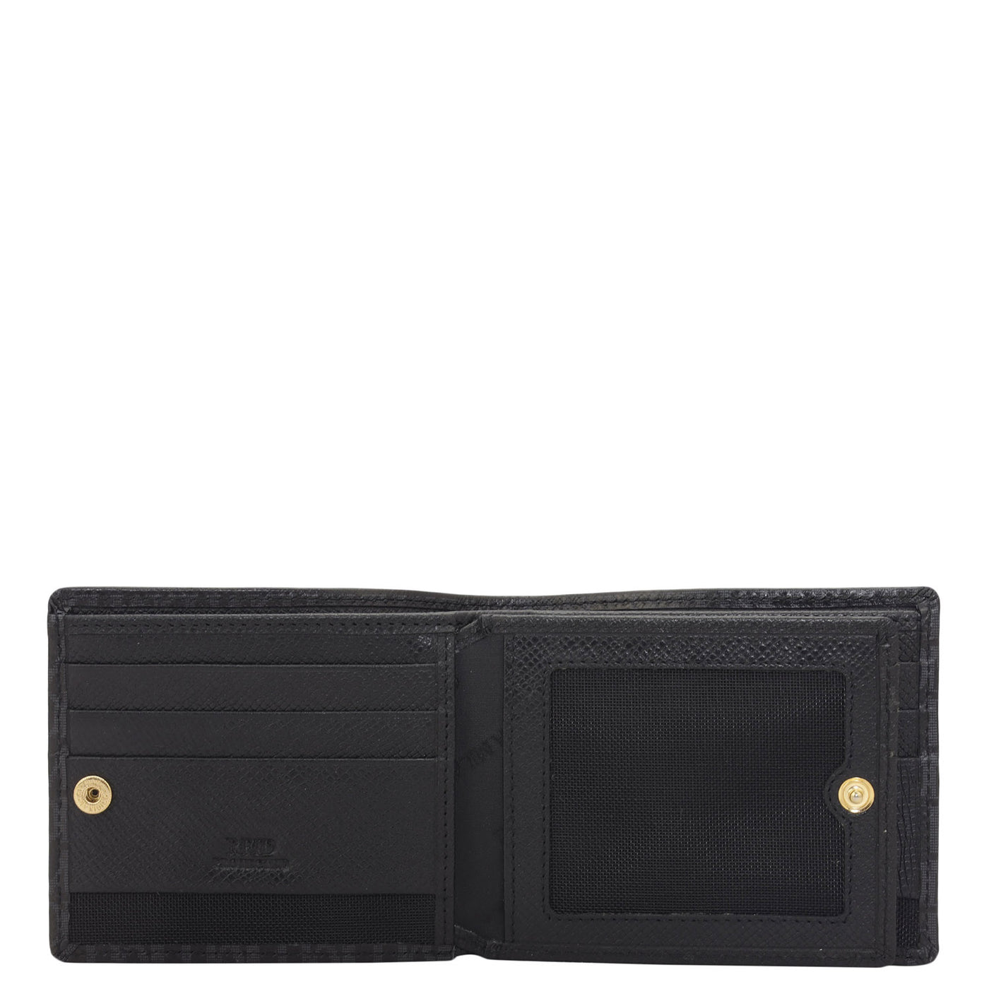 Black Bifold Leather Mens Wallet