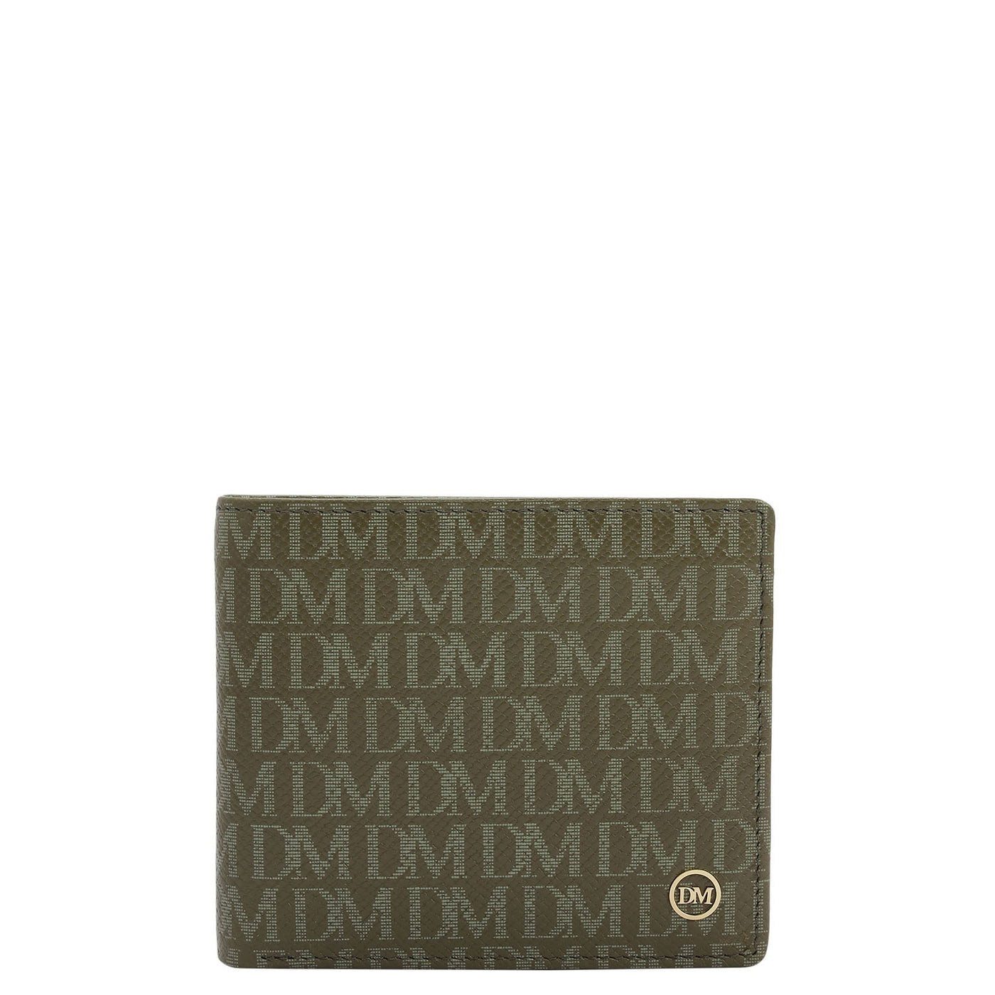 Military Green Bifold Leather Mens Wallet