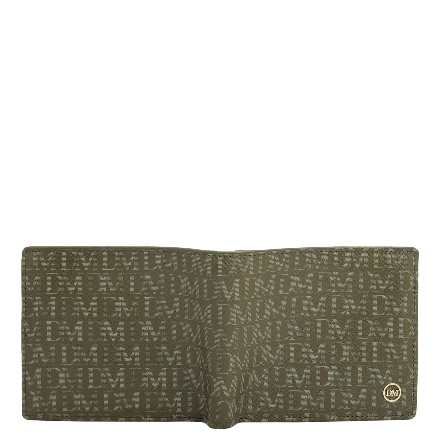 Military Green Bifold Leather Mens Wallet