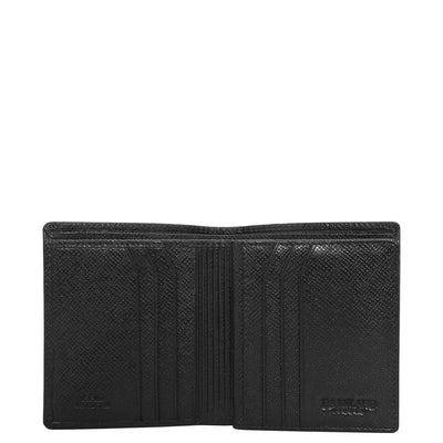 Black Bifold Leather Mens Wallet