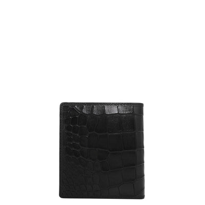 Black Bifold Leather Mens Wallet