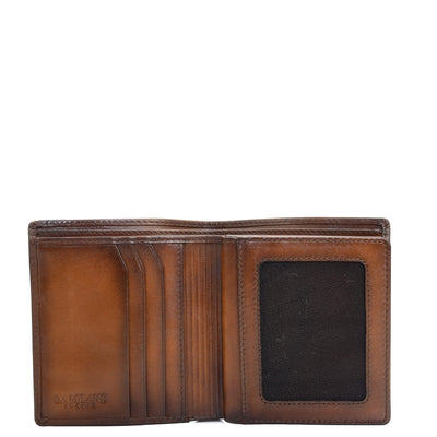 Cognac Bifold Leather Mens Wallet