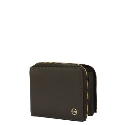 Olive Bifold Leather Mens Wallet