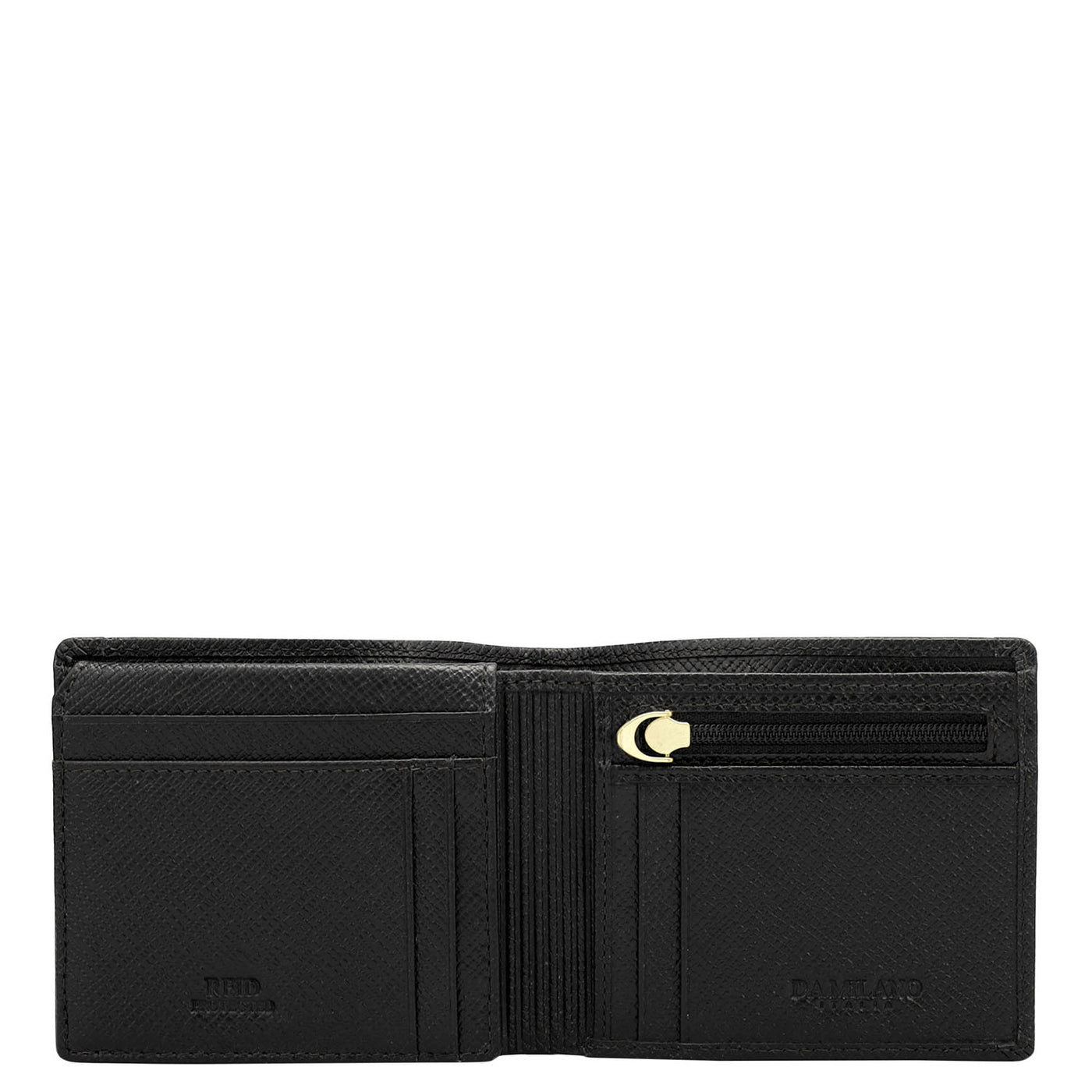 Black Bifold Leather Mens Wallet