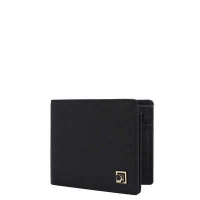 Black Bifold Leather Mens Wallet