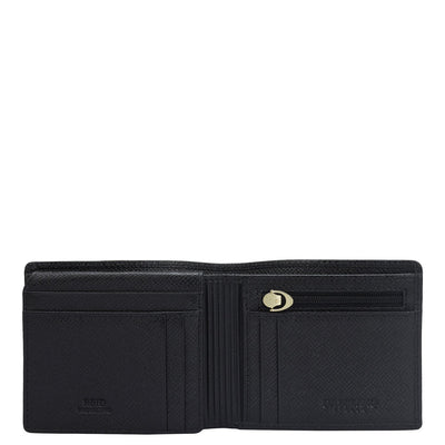 Black Bifold Leather Mens Wallet