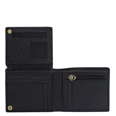 Black Bifold Leather Mens Wallet