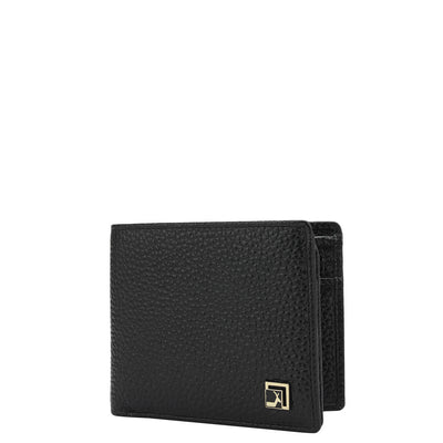 Black Bifold Leather Mens Wallet