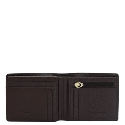 Chocolate Bifold Leather Mens Wallet