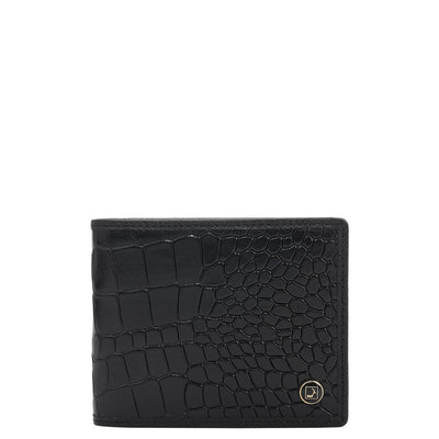 Black Bifold Leather Mens Wallet