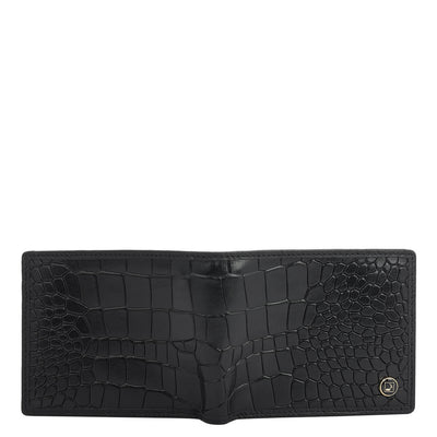 Black Bifold Leather Mens Wallet