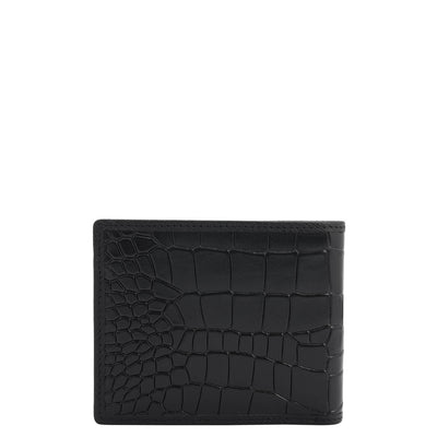 Black Bifold Leather Mens Wallet