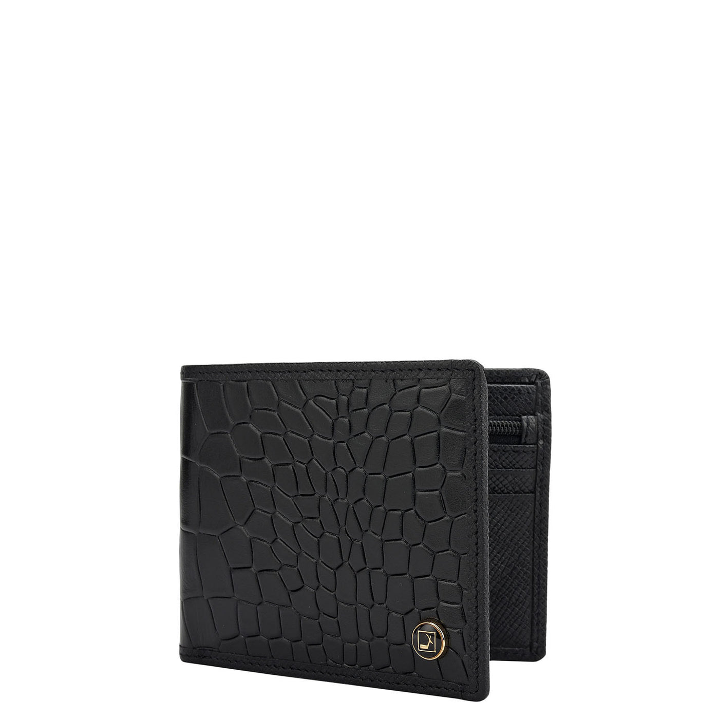 Black Bifold Leather Mens Wallet