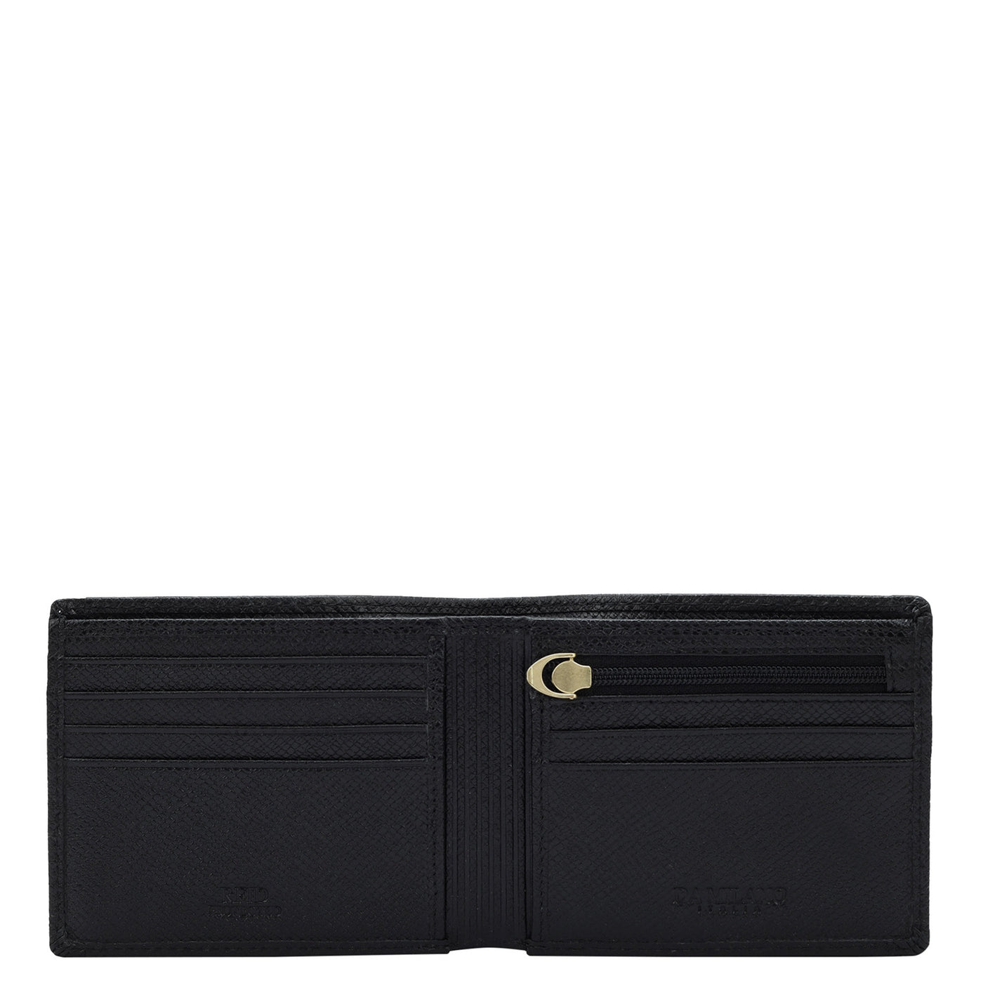 Croco Leather Mens Wallet - Black