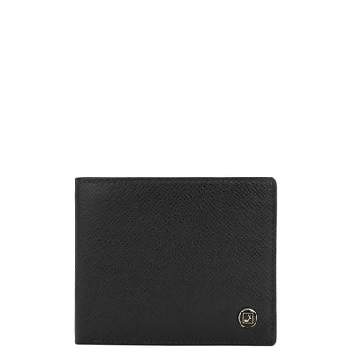 Black Bifold Leather Mens Wallet