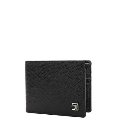 Black Bifold Leather Mens Wallet