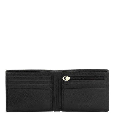 Black Bifold Leather Mens Wallet