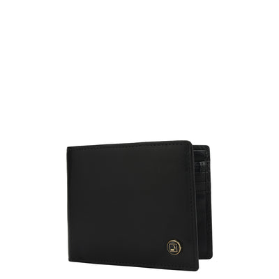 Plain Leather Mens Wallet - Black