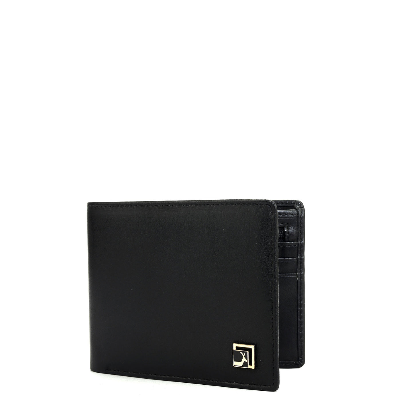 Plain Leather Mens Wallet - Black